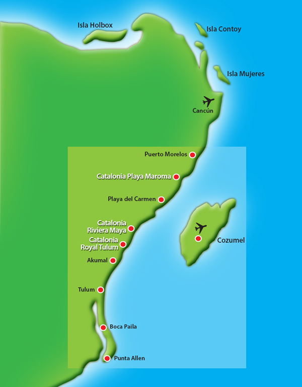 Mayan Riviera Map