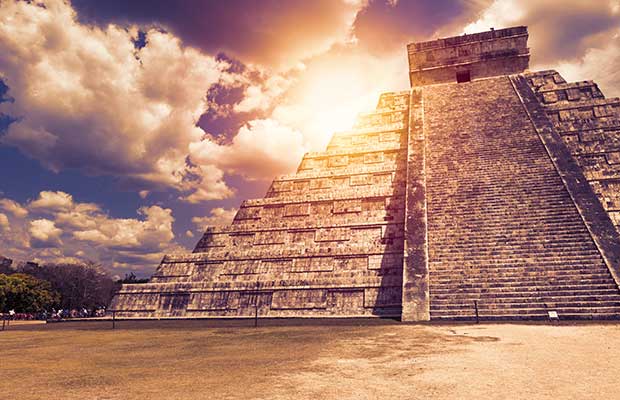 Chichen Itza is a world famous Mayan ruins complex in the Yucatan Peninsula of Mexico.