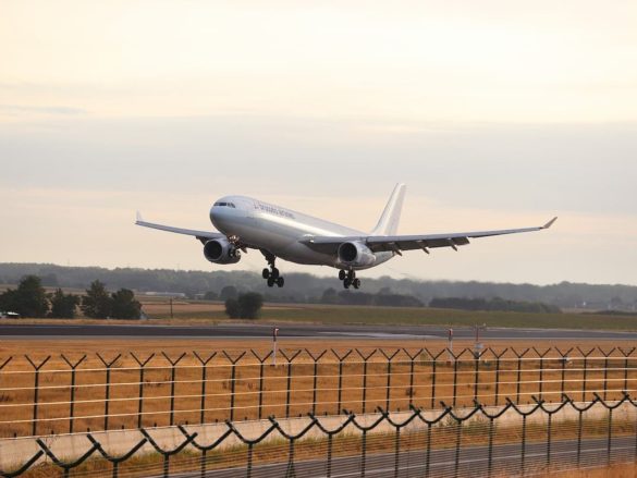 A plane taking off from Brussels Airport
