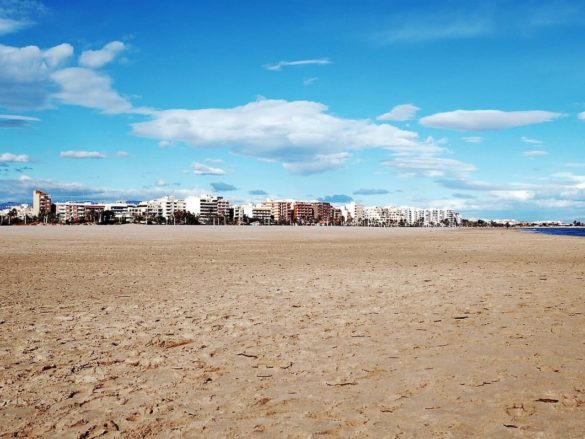 Beach in Sagunto, a village close to Valencia