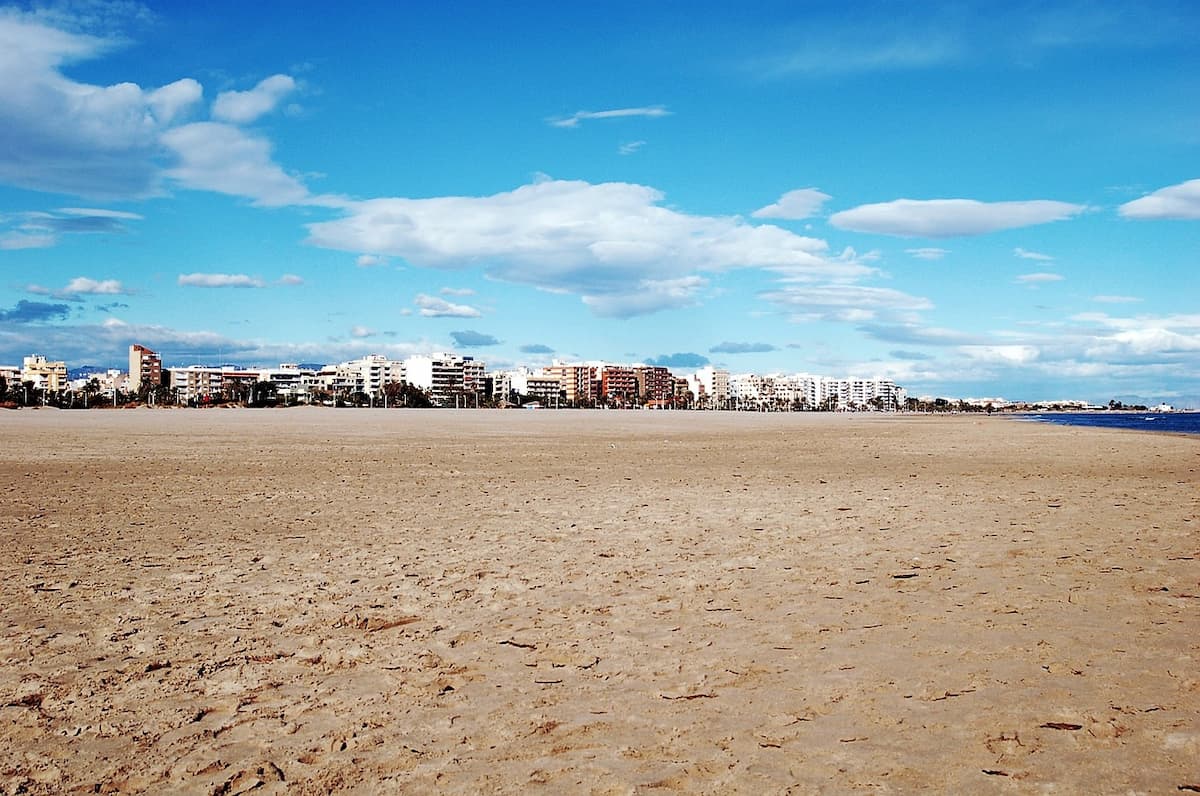 Beach in Sagunto, a village close to Valencia
