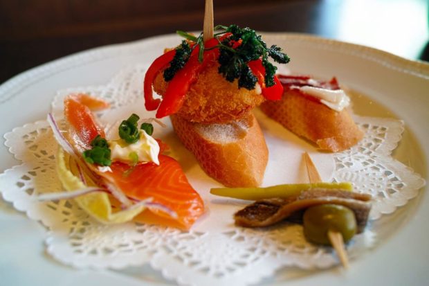 Basque pintxo with salmon