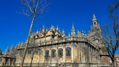 The back part of Seville cathedral