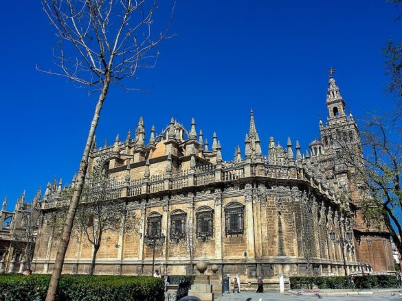 The back part of Seville cathedral