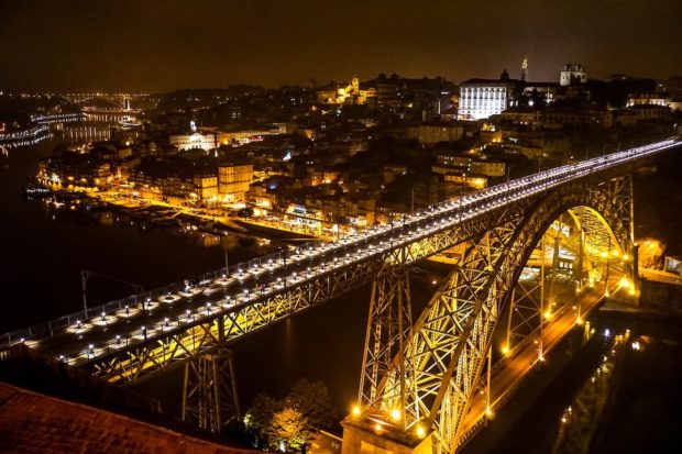 Porto Bridge at night