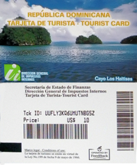 Tarjeta de Turista - República Dominicana