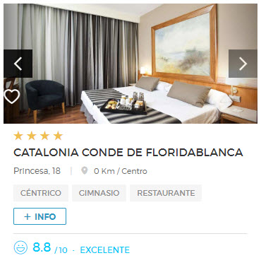 hotel catalonia conde de floridablanca