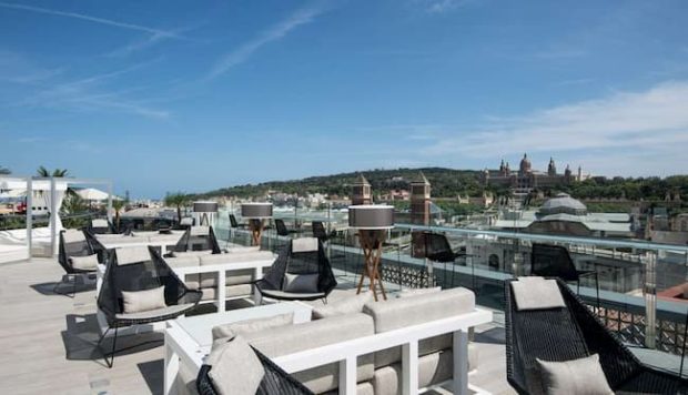 Terraza del hotel Catalonia Barcelona Plaza