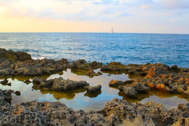 Puesta de sol en el mar