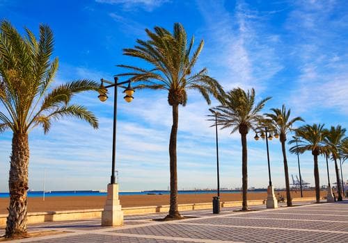 Playa de la Malvarrosa en Valencia