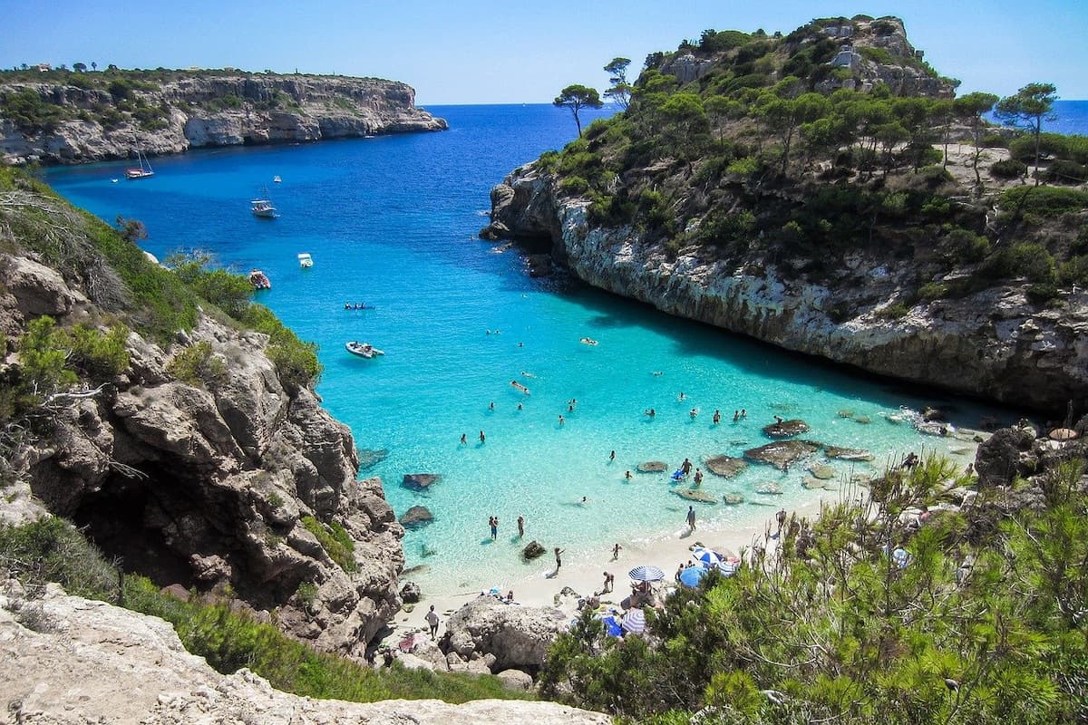 Panorámica de una cala de Mallorca