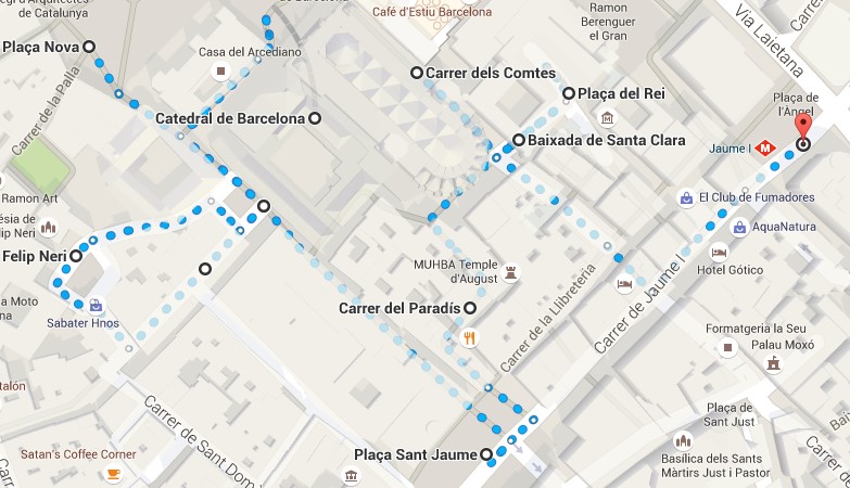 ruta barrio gotico barcelona