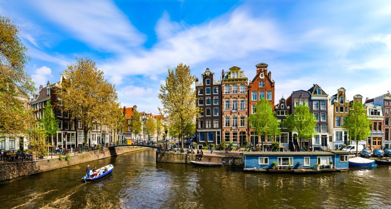 Amsterdam, Holland: Spring sunny day in the city