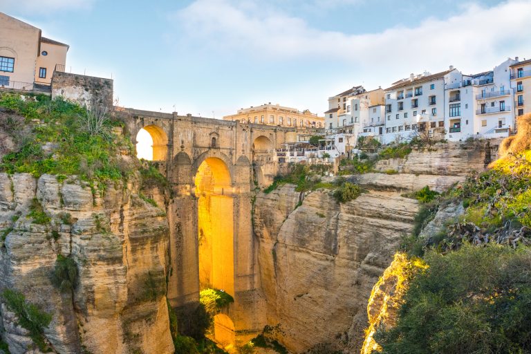 Ronda, Spain old town cityscape on the Tajo Gorge