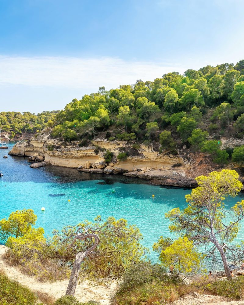 panoramic view at the coastline of mallorca